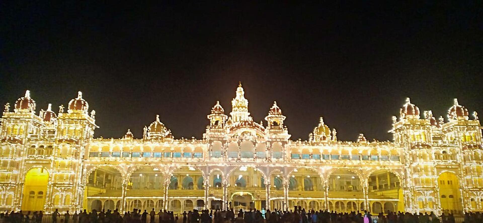 Mysore Palace at Night
