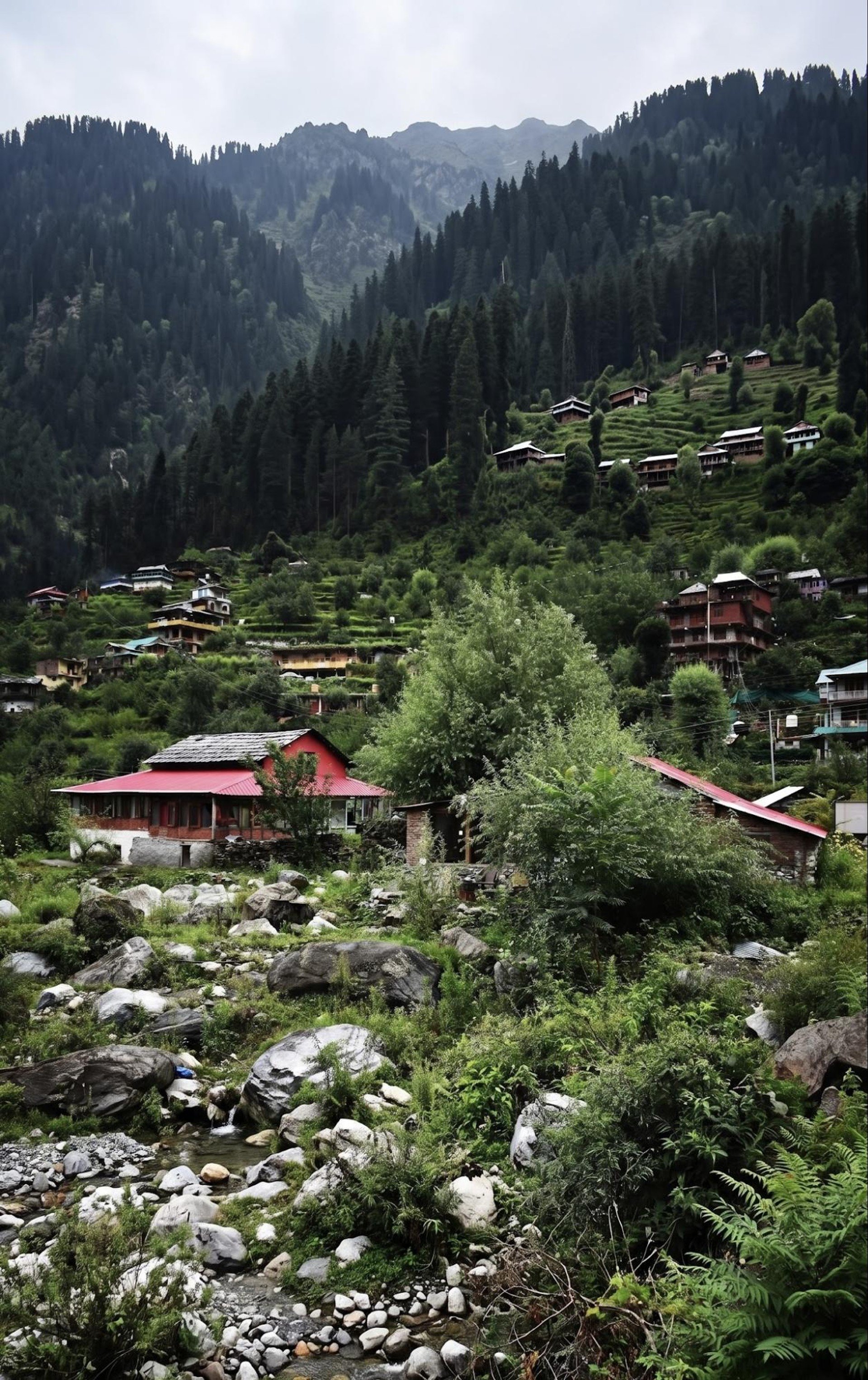Jibhi village and forest