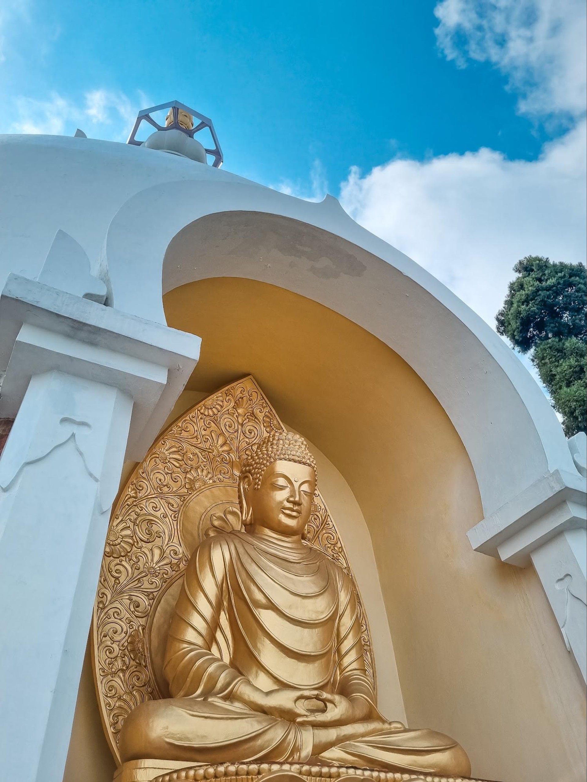 The monument of Buddha at the Japanese Buddhist Temple