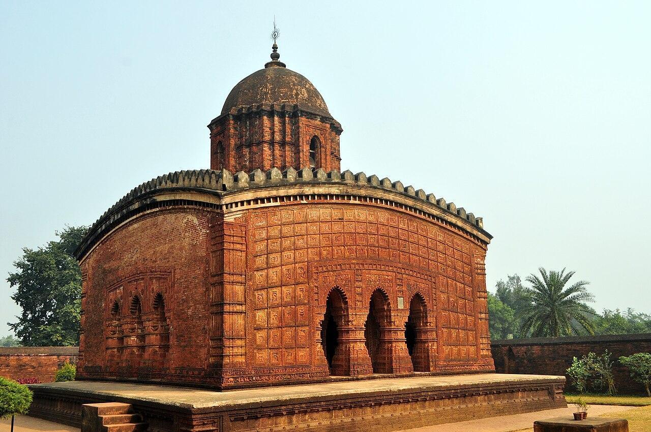 The Eka Ratna (single-tower) structure of Madan Mohan temple, bishnupura