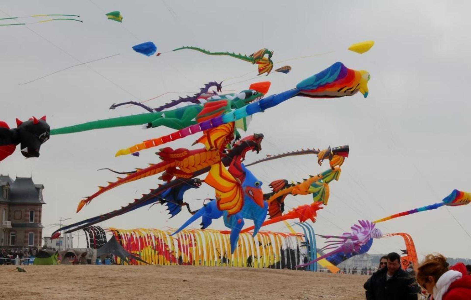 Dragon themed kites
