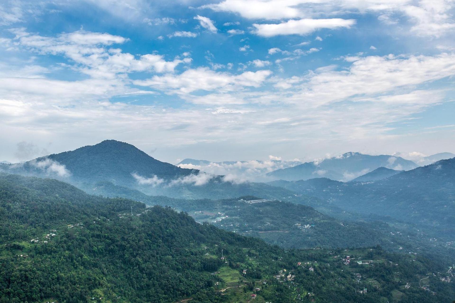 A scenic view of the hills