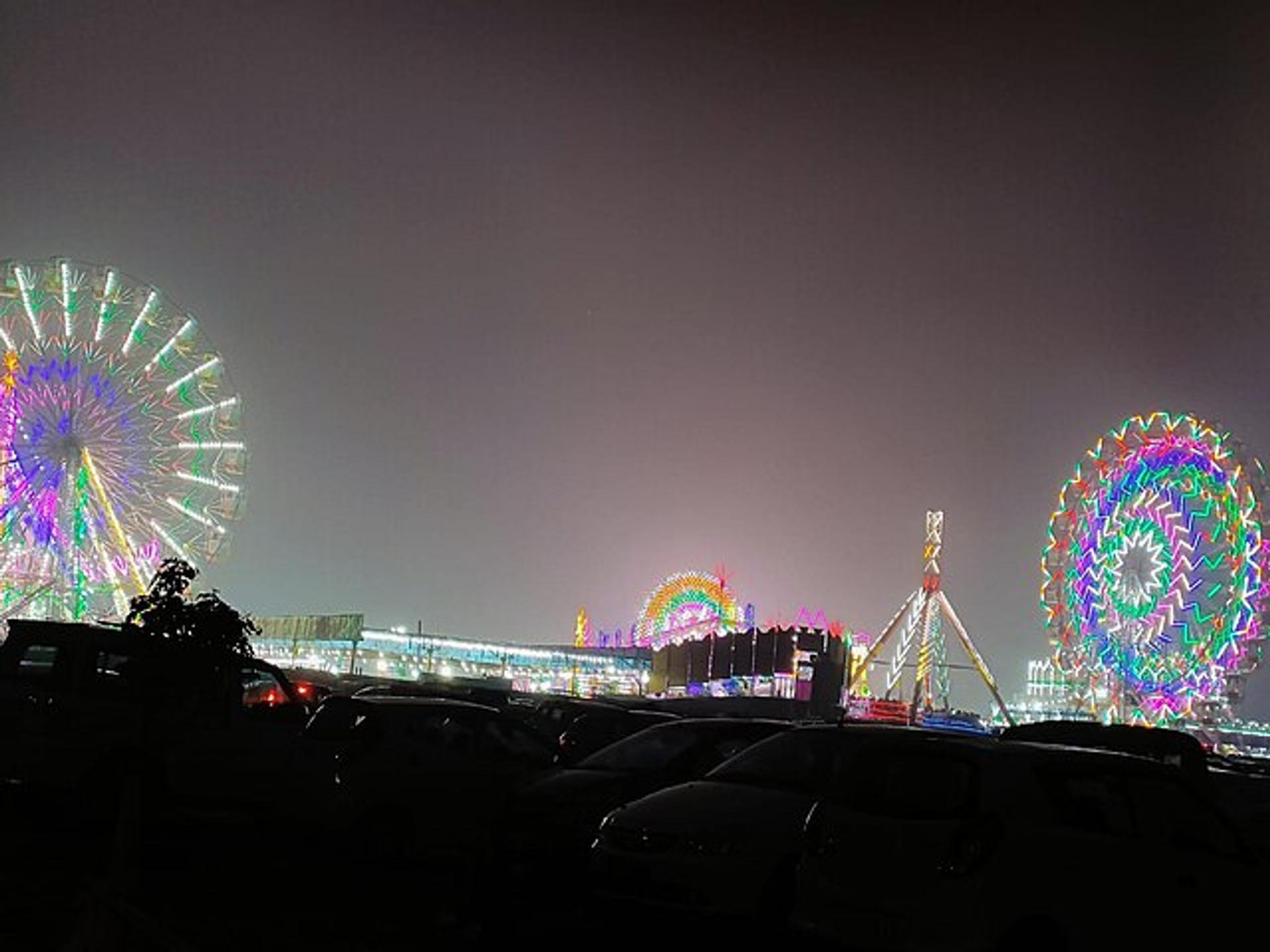 View of an evening in the Indian Mela