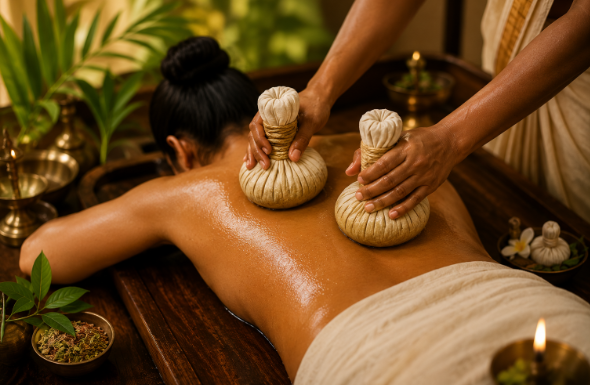 Kizhi Using Herbal Poultice