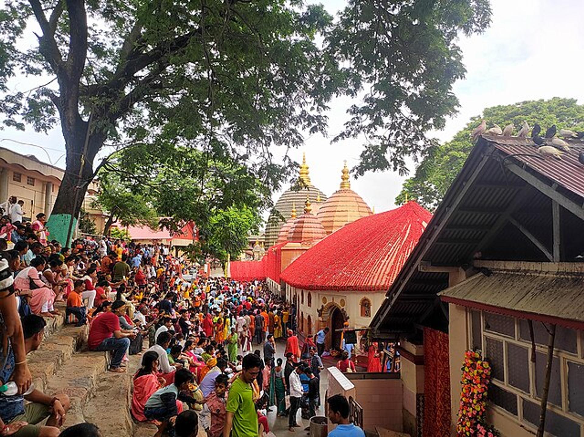Visitors at Kamakhya Temple during Ambubachi Mela