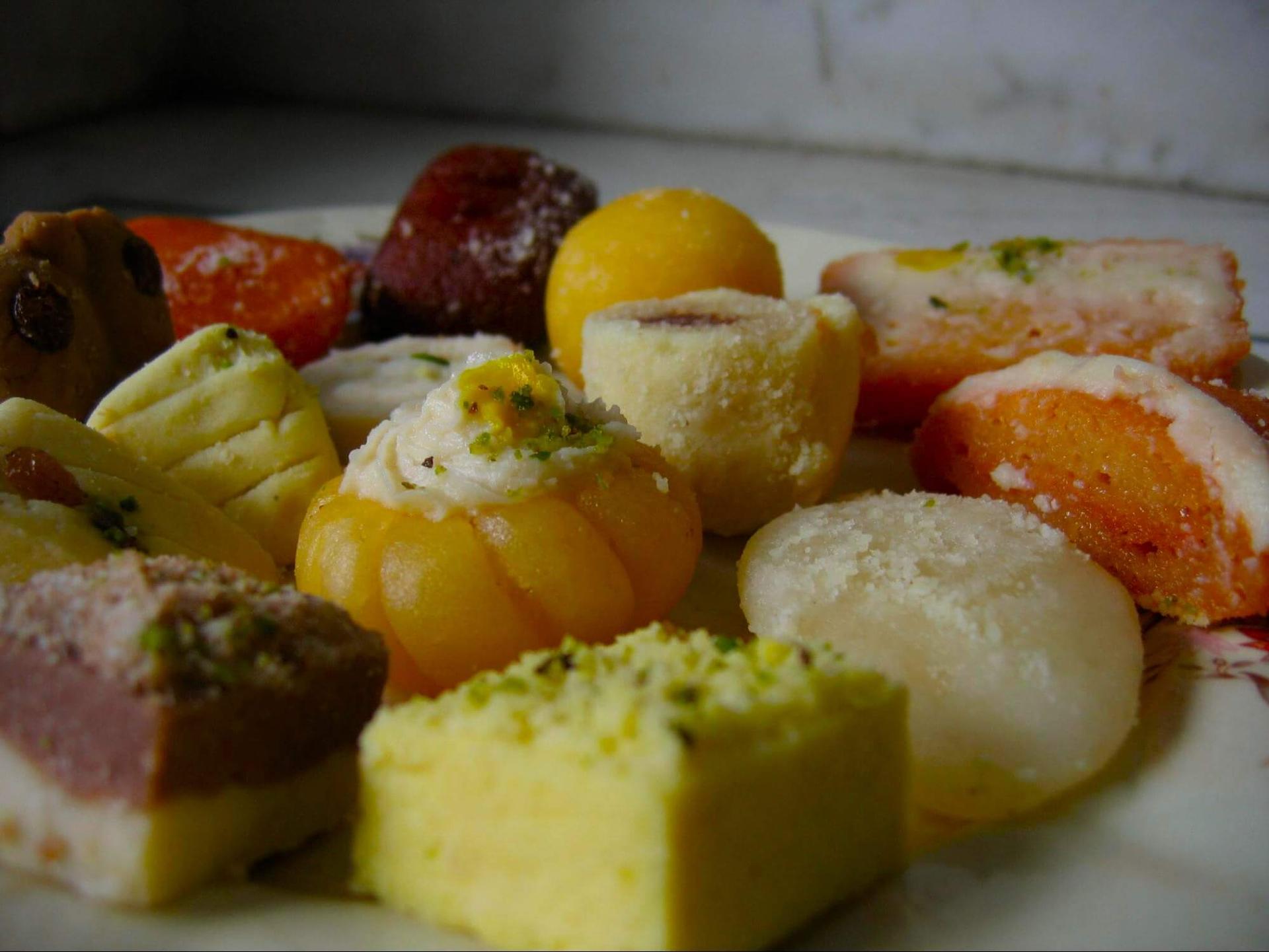 Variety of Indian desserts 