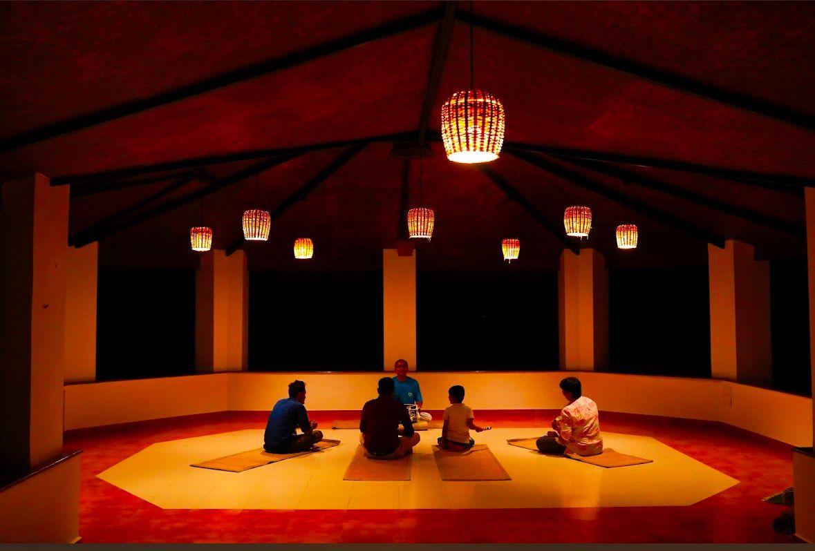 Evening yoga session