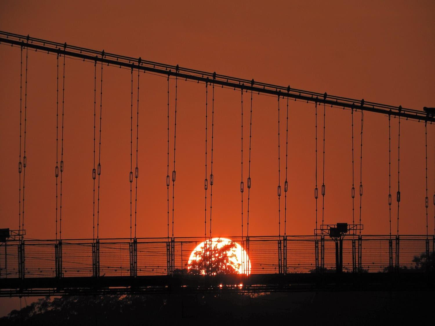 The Sunset at Rishikesh Ram Jhula