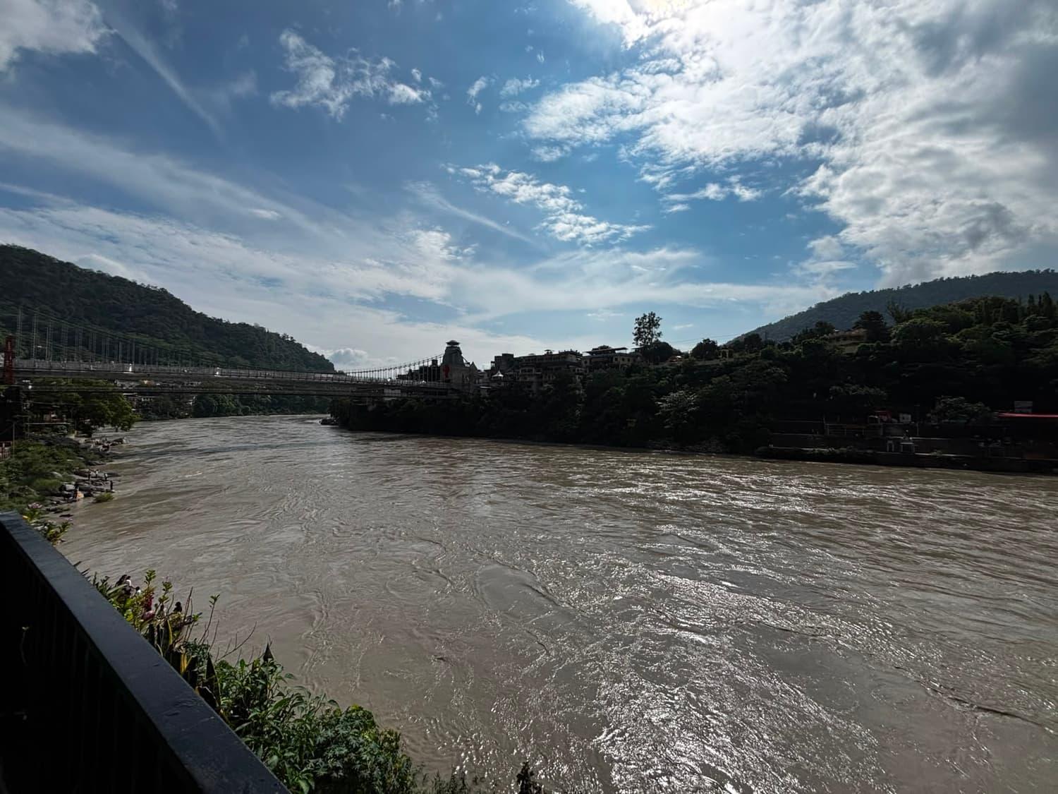 The Ganga, the hills and the bridge