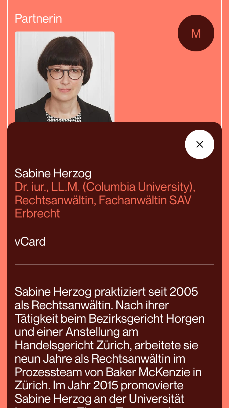 HERZOG.law team detail mobile