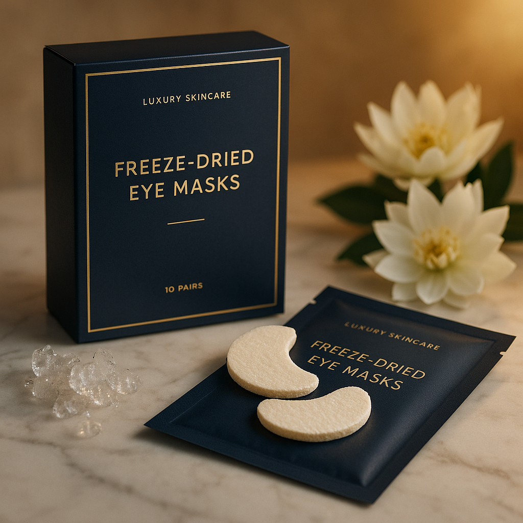 VELARE CRYO freeze-dried eye mask product lifestyle photo