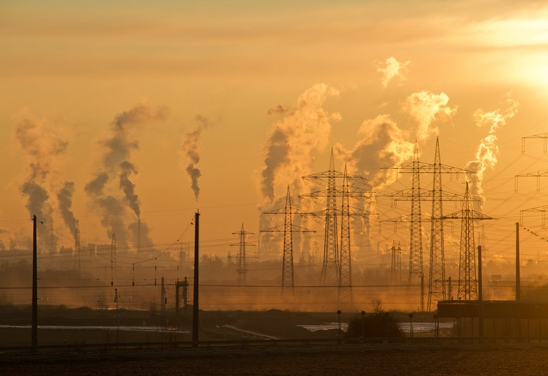 Fossil fuel burning into atmosphere