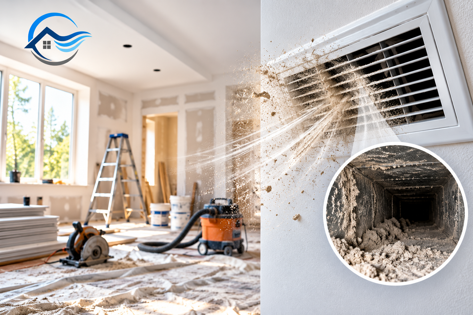 Nettoyage des conduits d’air après des rénovations : pourquoi la poussière de construction ne devrait pas rester dans votre système HVAC