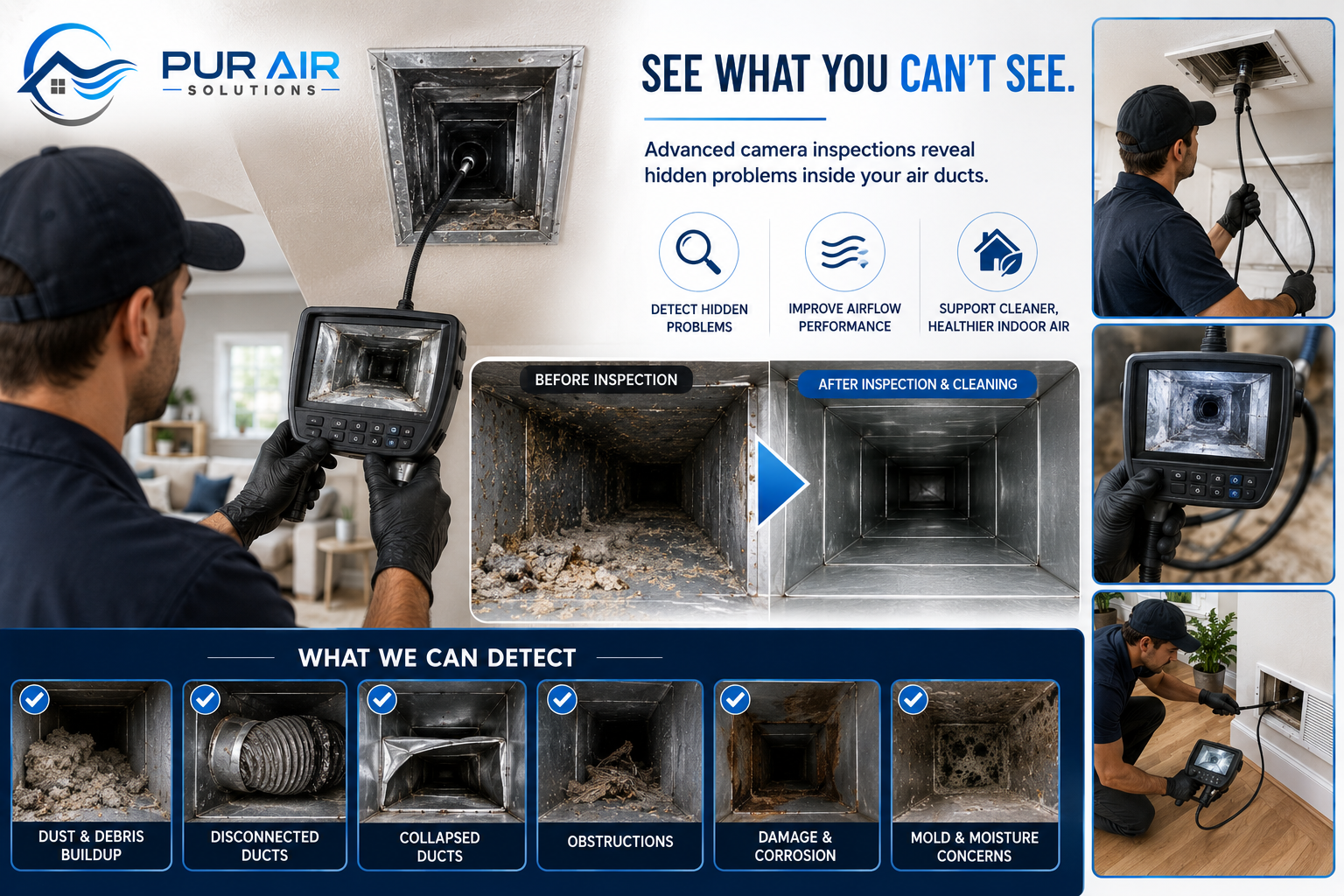 HVAC Camera Inspection: Detect Hidden Problems Inside Your Air Ducts