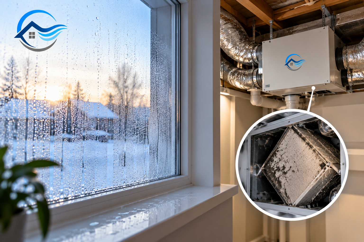 Condensation sur les fenêtres en hiver : votre échangeur d’air peut-il être en cause ?