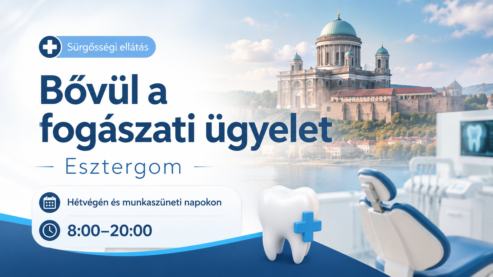 Fogászati ügyelet Esztergomban 2026 – kibővült nyitvatartás