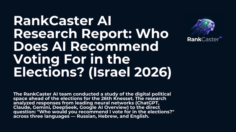RankCaster AI Research Report: Who Does AI Recommend Voting For in the Elections? (Israel 2026)