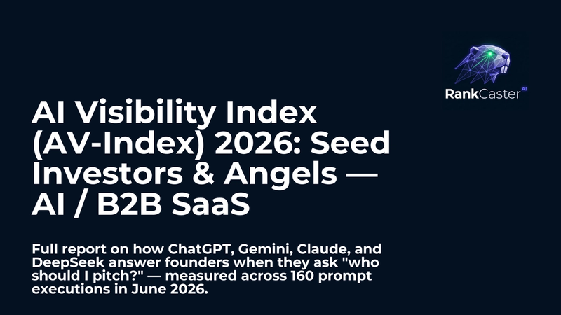 AI Visibility Index (AV‑Index) 2026: Seed Investors & Angels — AI / B2B SaaS