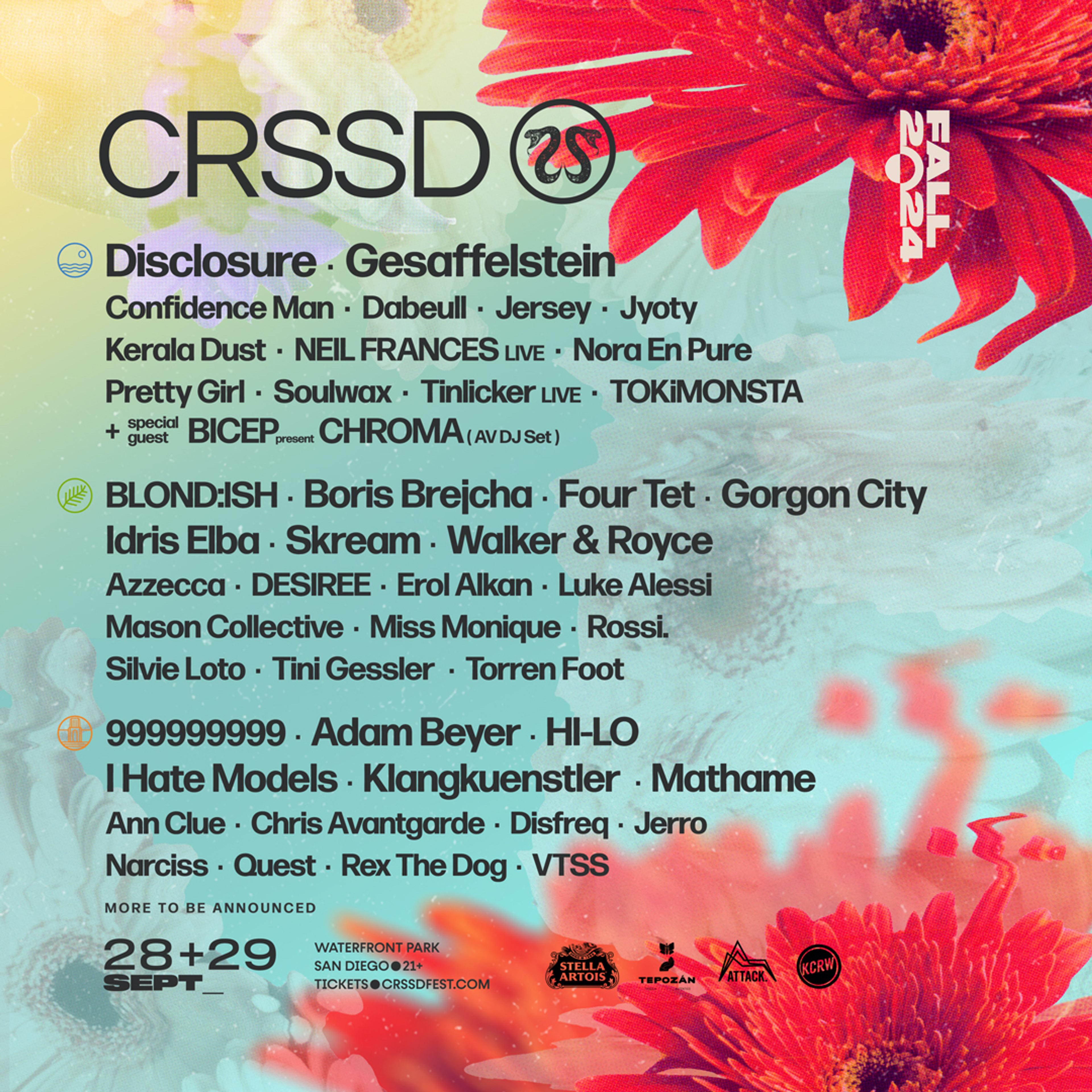 CRSSD Festival Announces Lineup for Fall 2024 