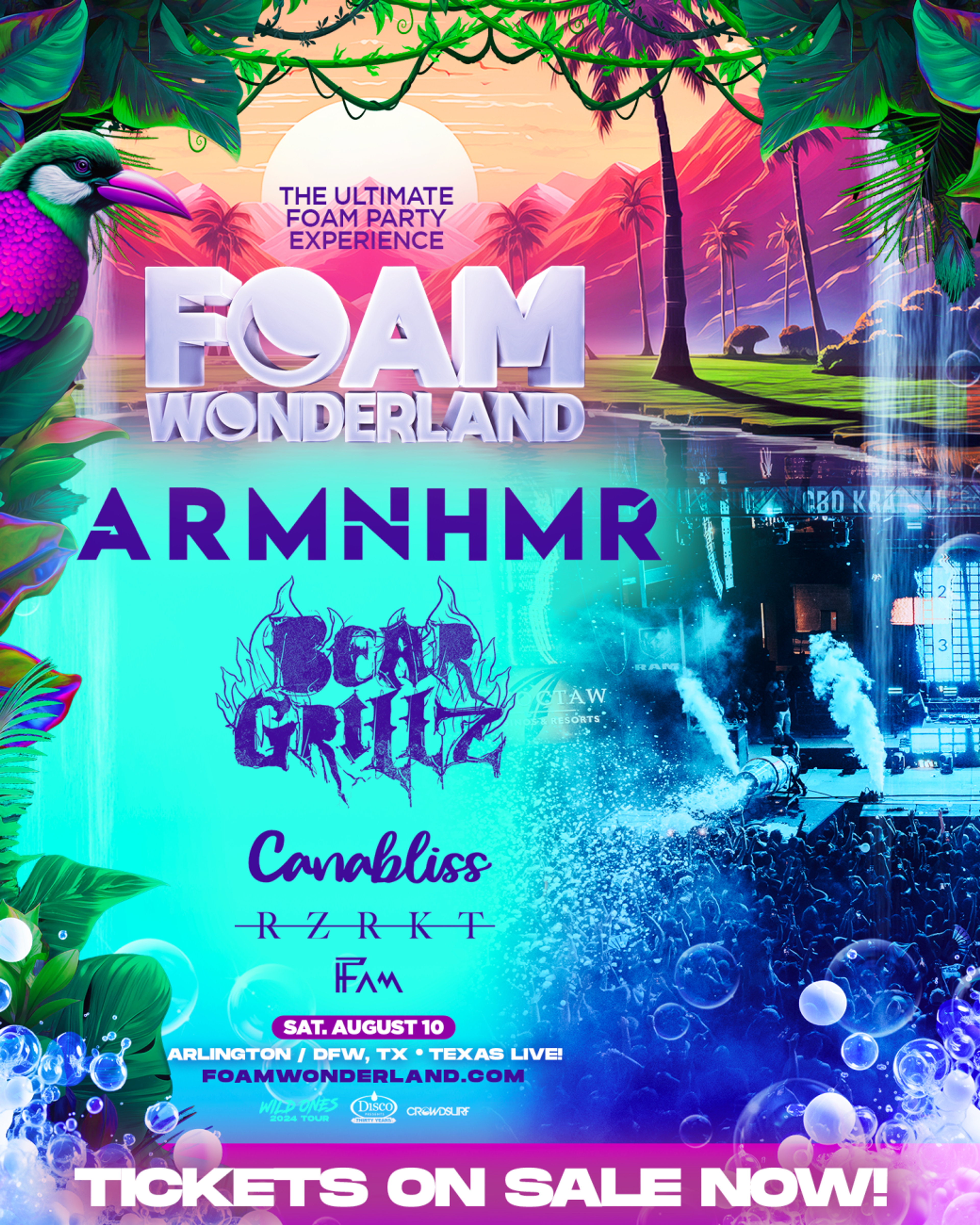 Experience the Ultimate Party: Foam Wonderland 2024 at Texas Live!