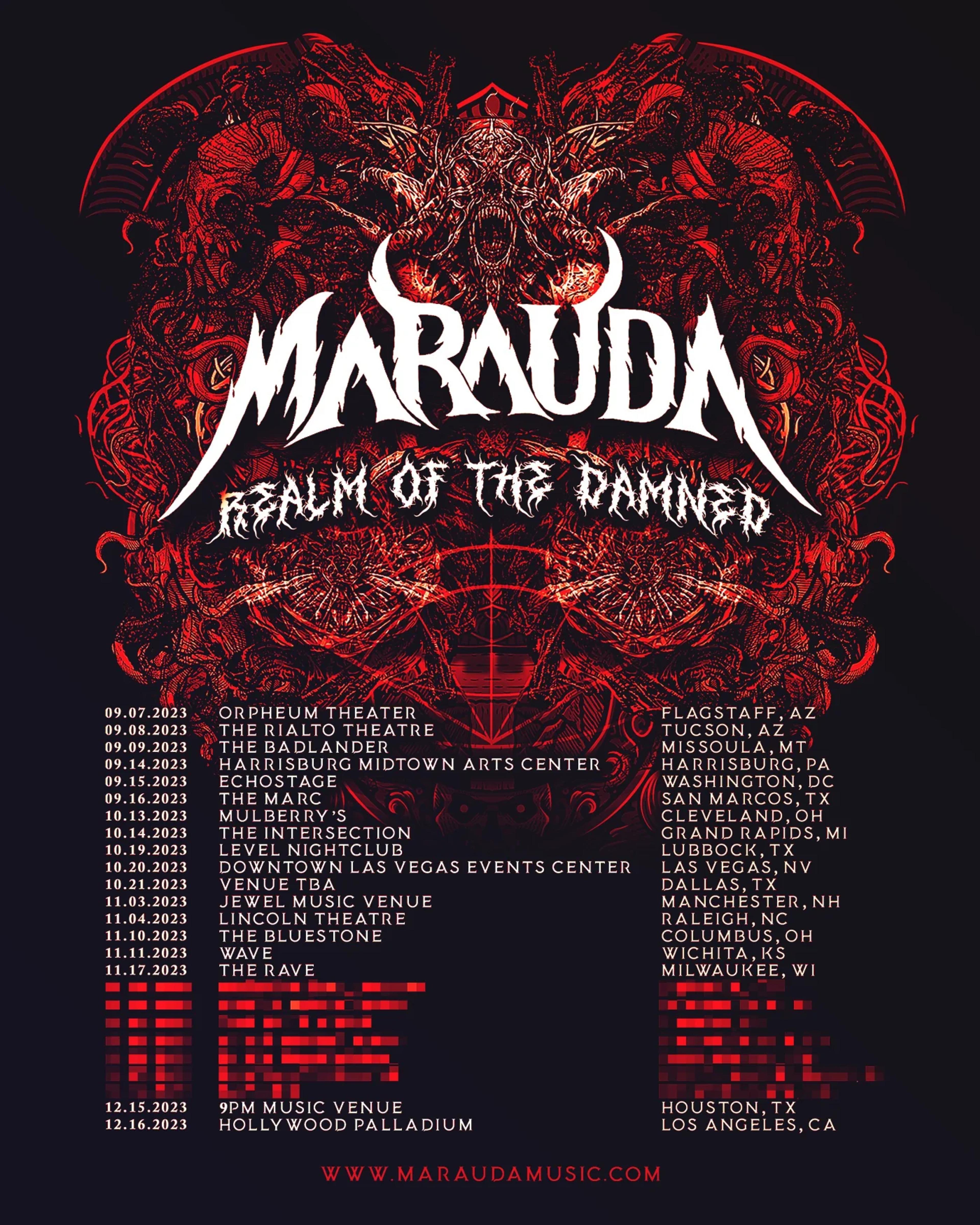 Marauda  "Realm Of The Damned" Tour 2023