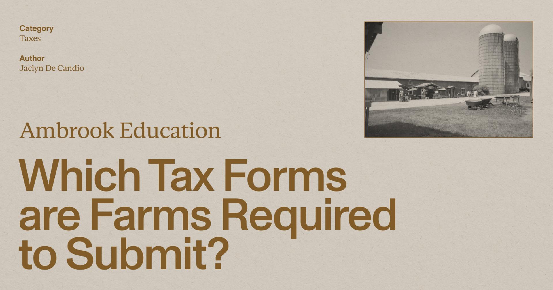 Farm Tax Deduction Checklist - Ambrook