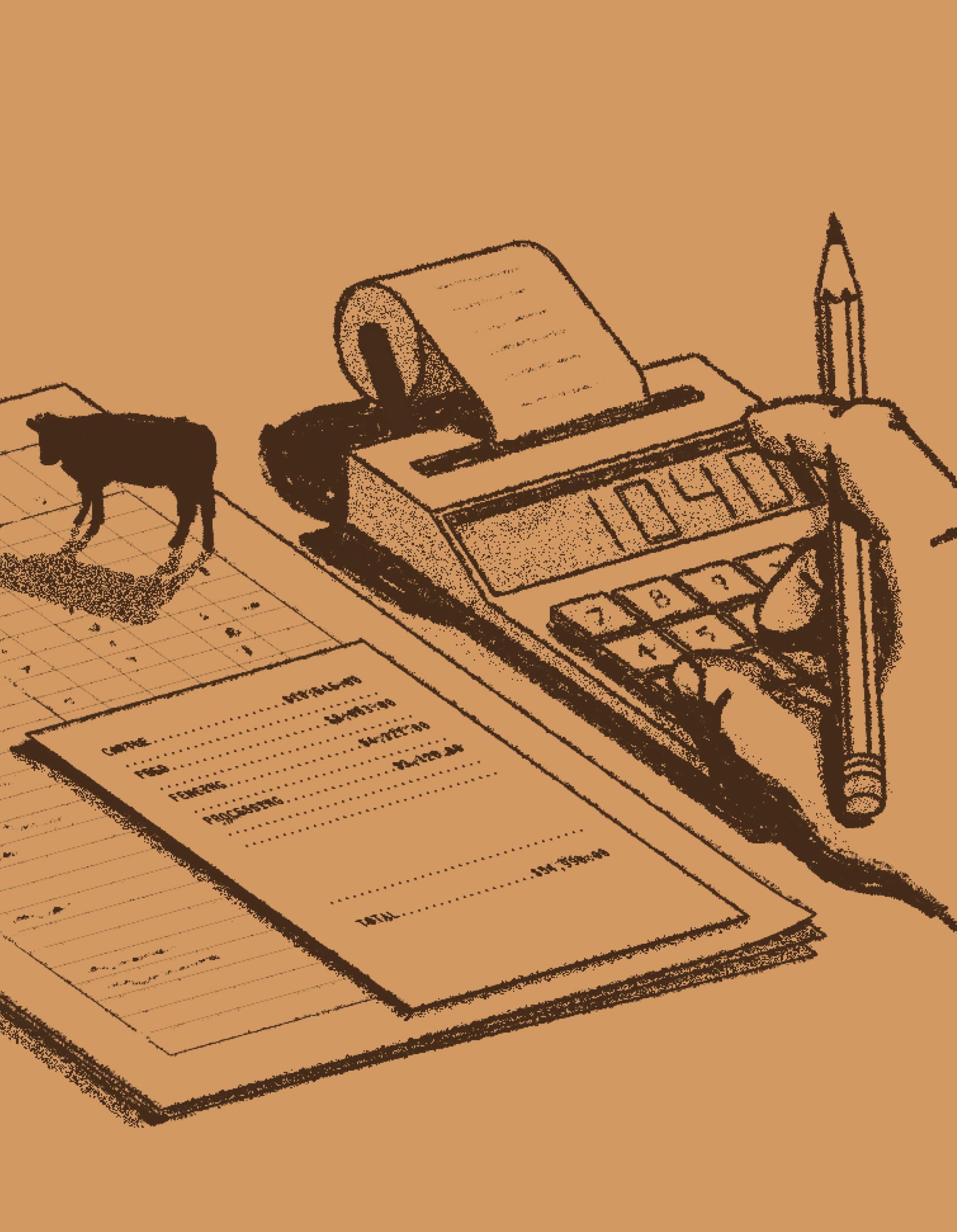 A stylized graphic of a three-ring binder