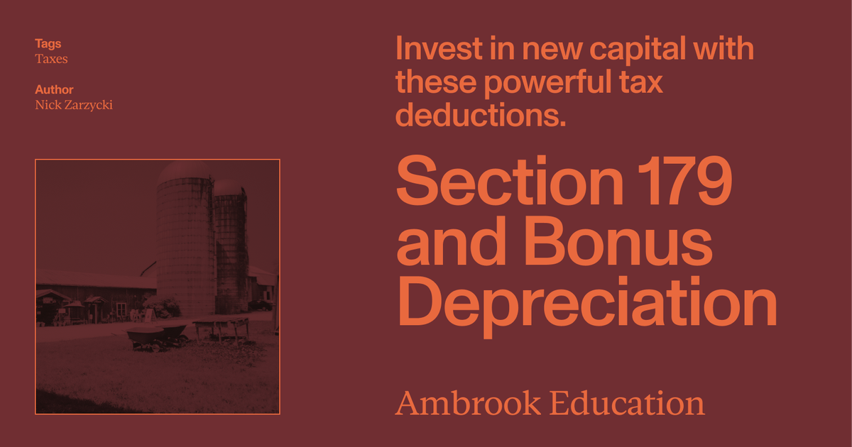 An Introduction to Section 179 and Bonus Depreciation - Ambrook