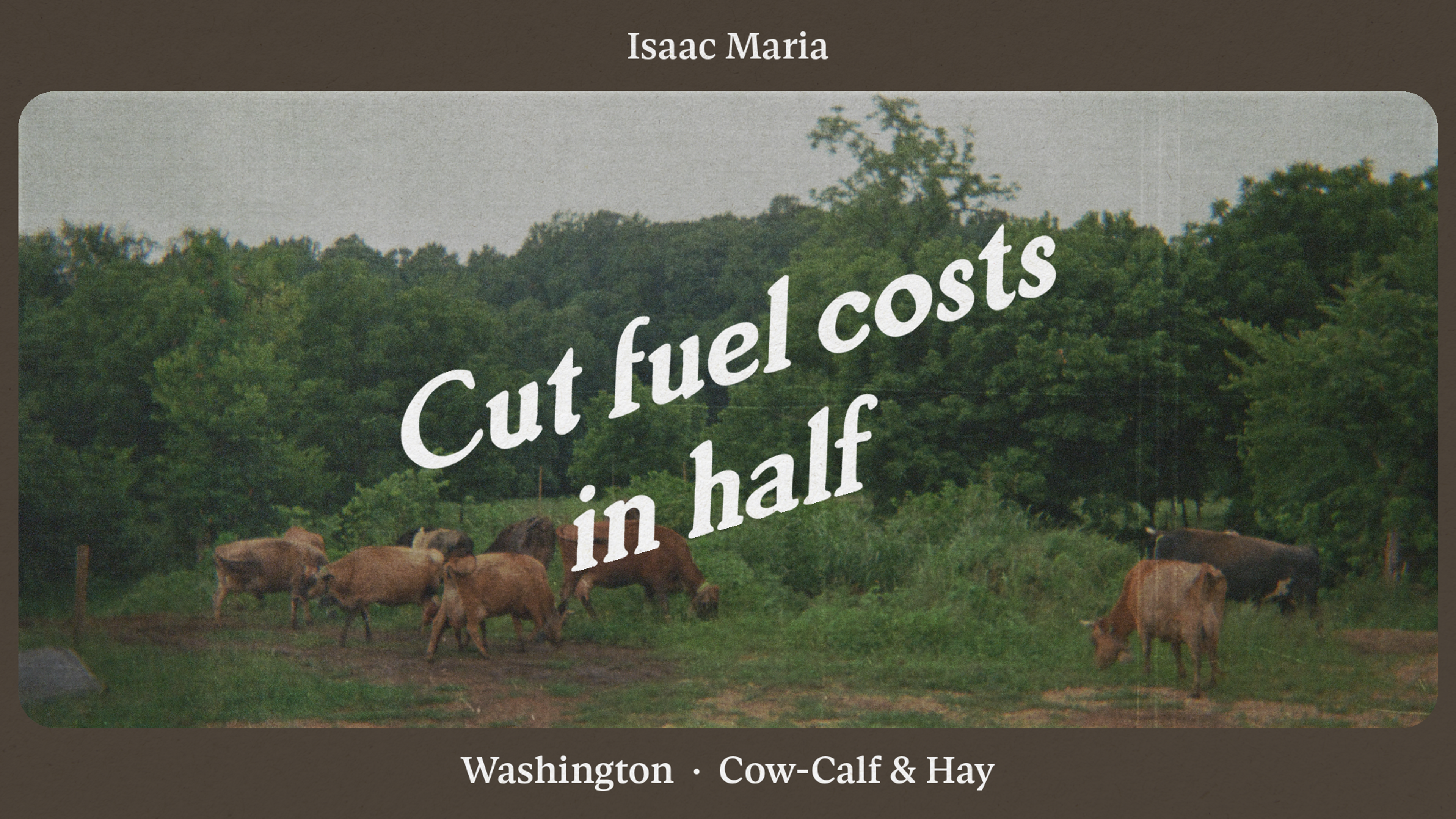 How a first-generation farmer reduced fuel costs by 50%