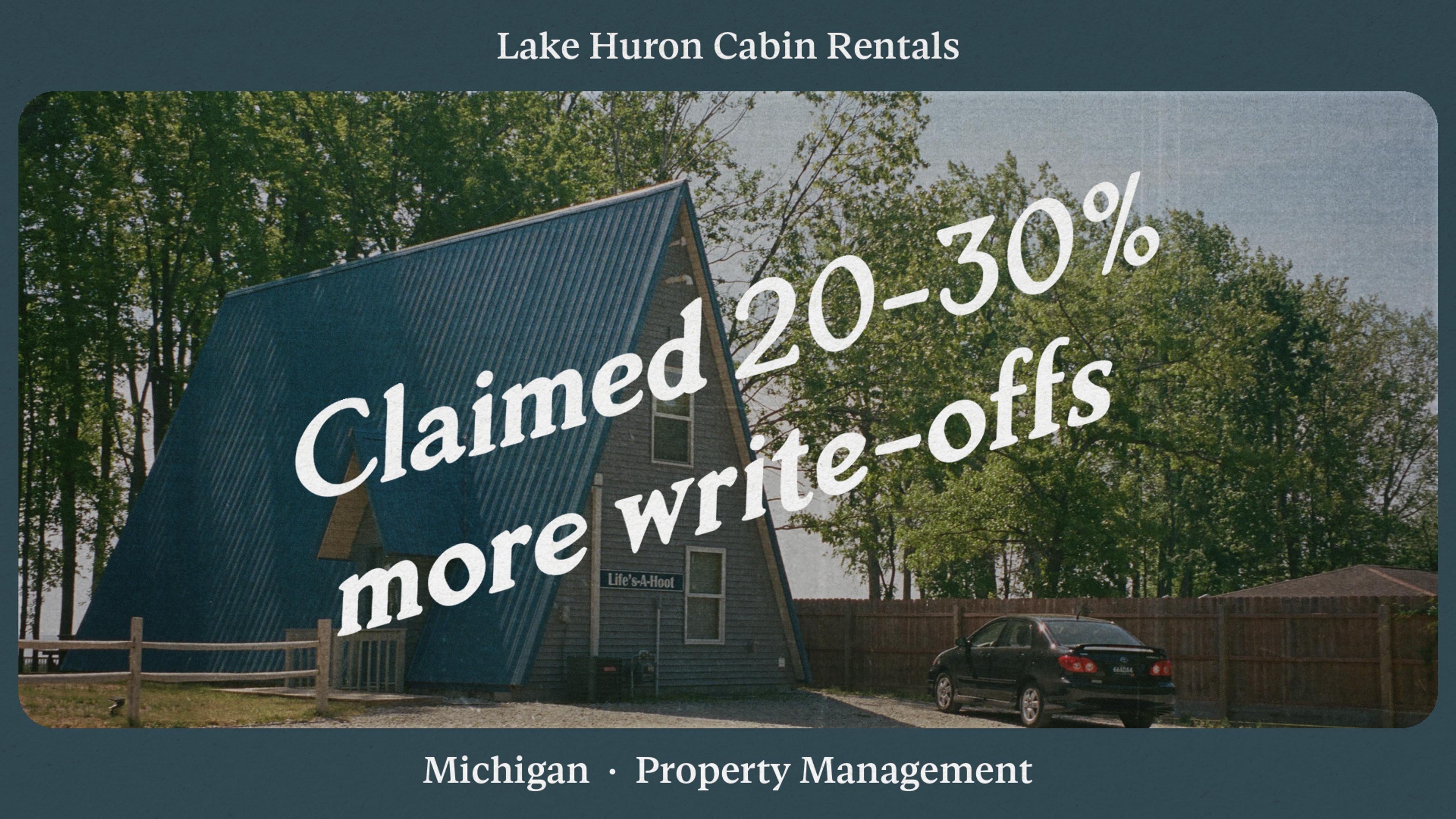How Lake Huron Cabin Rentals claimed 20–30% more write-offs with Ambrook