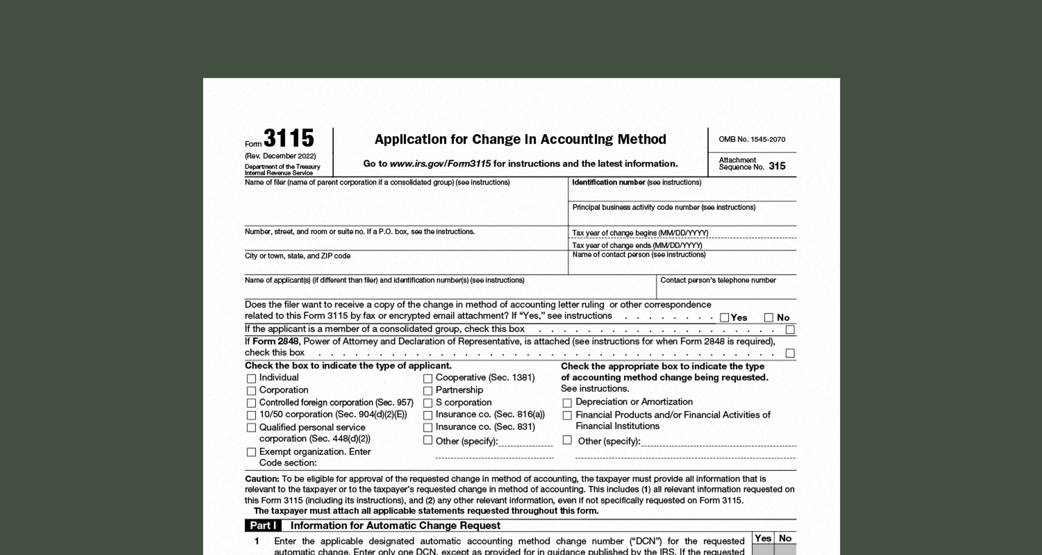 Form 3115: How to Change Your Accounting Method With the IRS - Ambrook