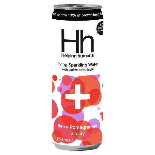 Helping Humans Berry Pomegranate Living Sparkling Water