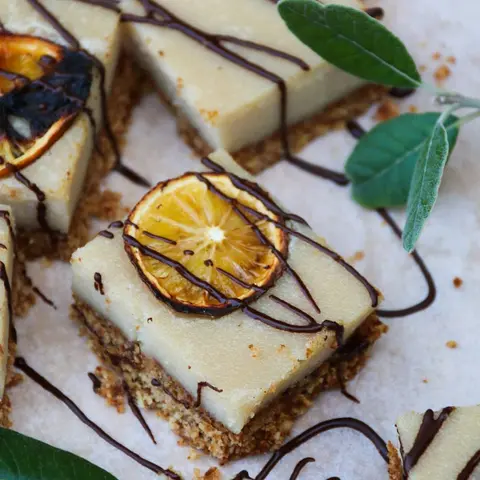 Vegan Lemon Coconut Slice