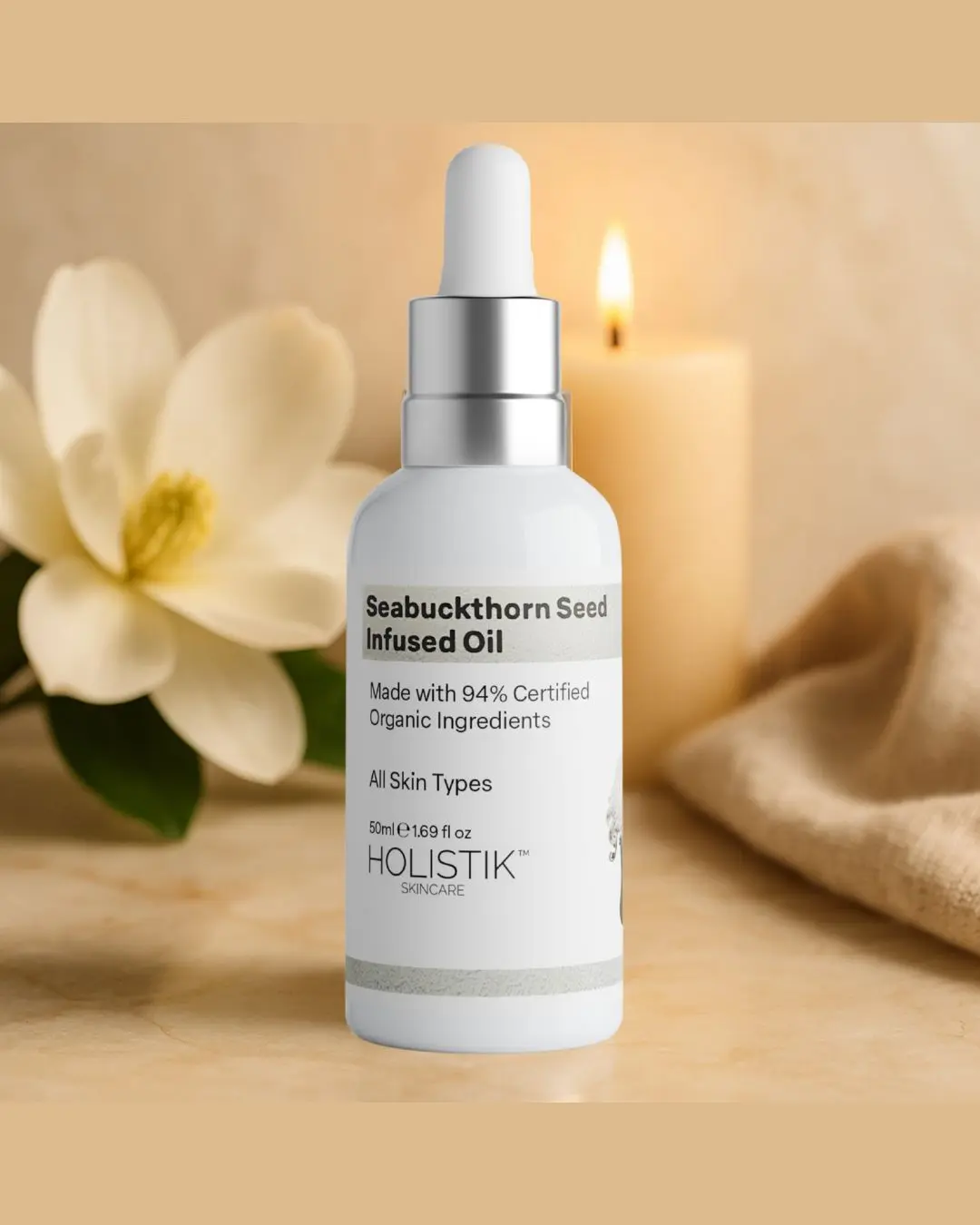 Holistik Skincare Seabuckthorn Seed Infused Oil 50ml