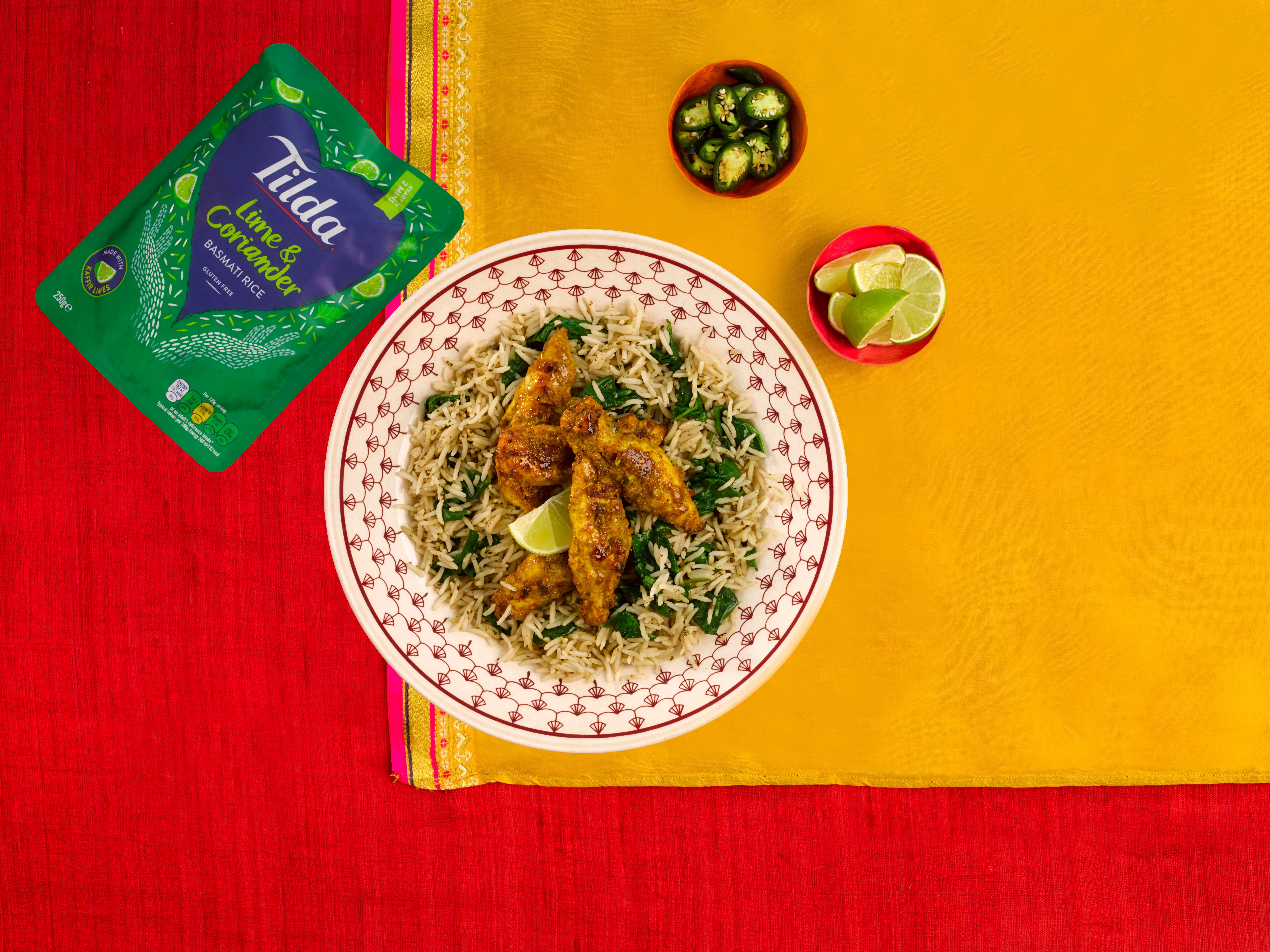 Tilda Microwave Lime & Coriander Basmati Rice 250g