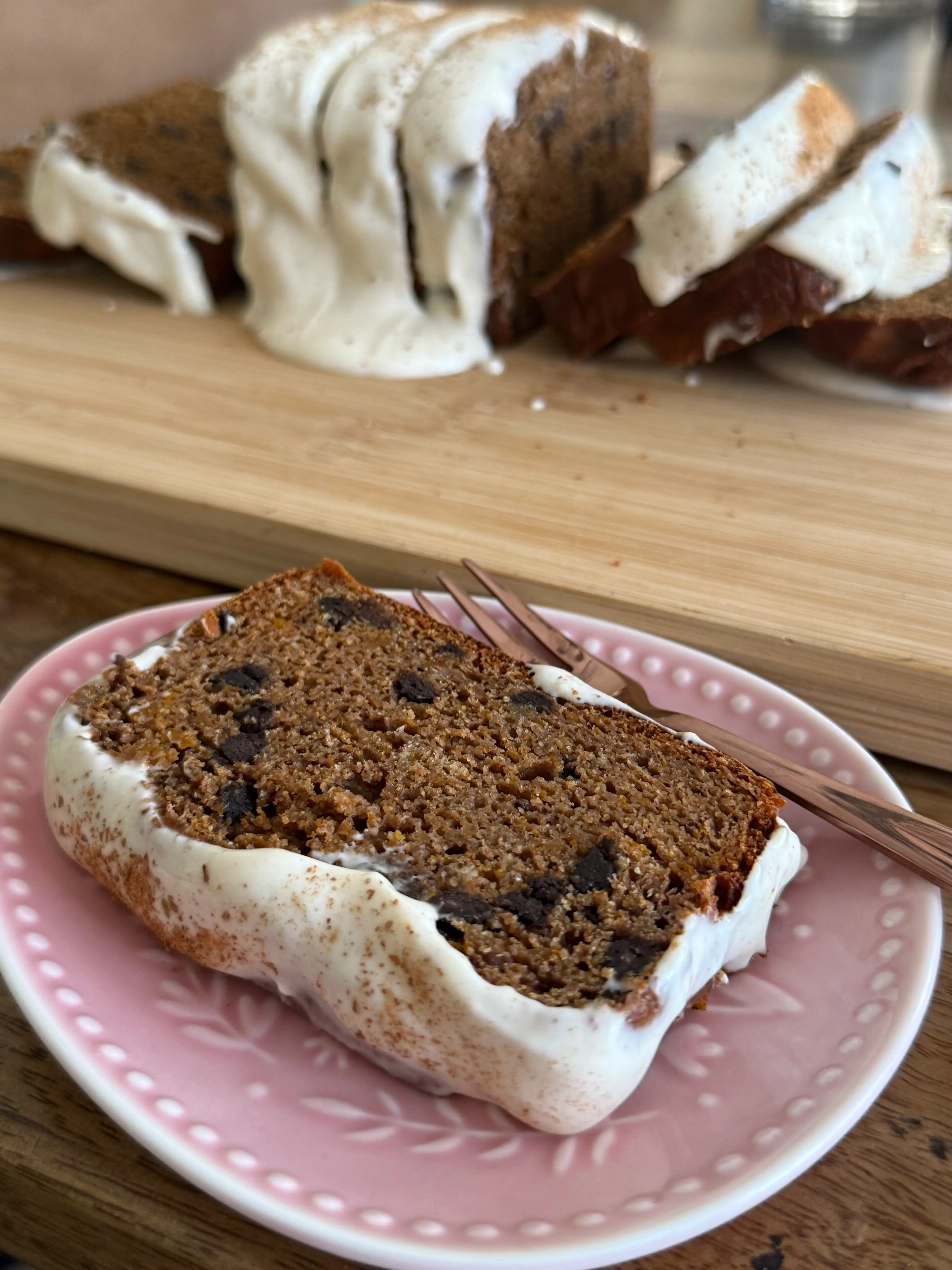 Choc Chip Spiced Pumpkin Loaf
