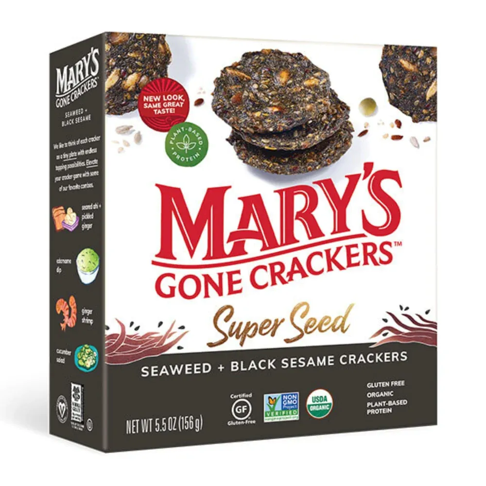 Mary's Super Seed Crackers - Seaweed & Black Sesame⁠