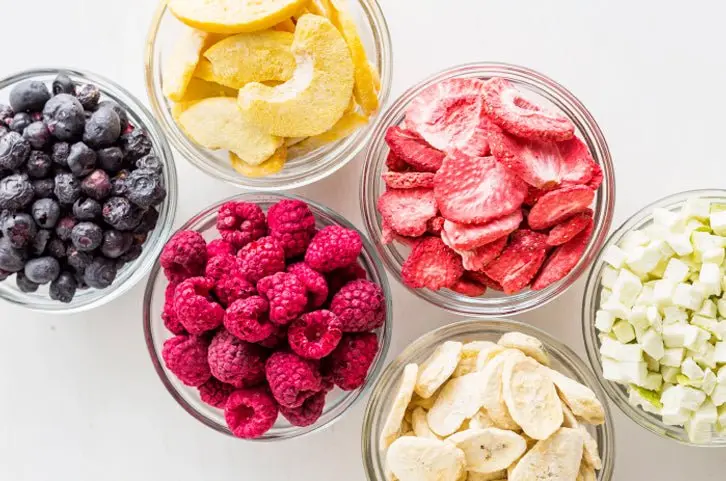 Freeze-dried fruits