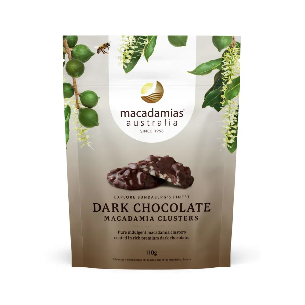 Macadamias Australia Dark Chocolate Macadamia Clusters