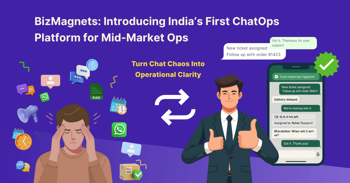 BizMagnets Launches India’s First ChatOps Platform for Mid-Market Operations Teams