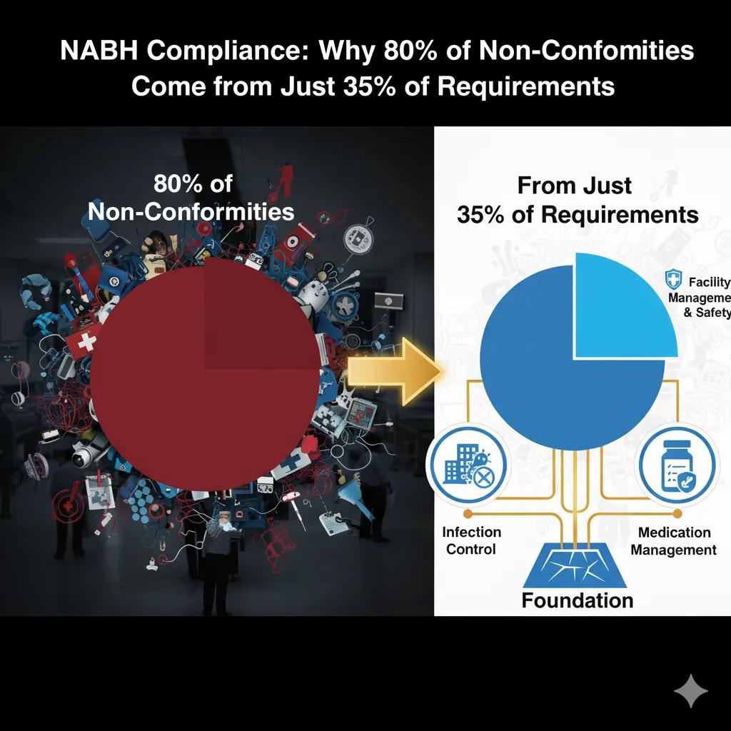 ChatOps for WhatsApp - NABH Compliance: 80% NCs from 35% OEs 