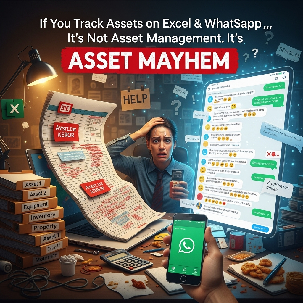 If You Track Assets on Excel & WhatsApp — It’s Not Asset Management. It’s Asset Mayhem.