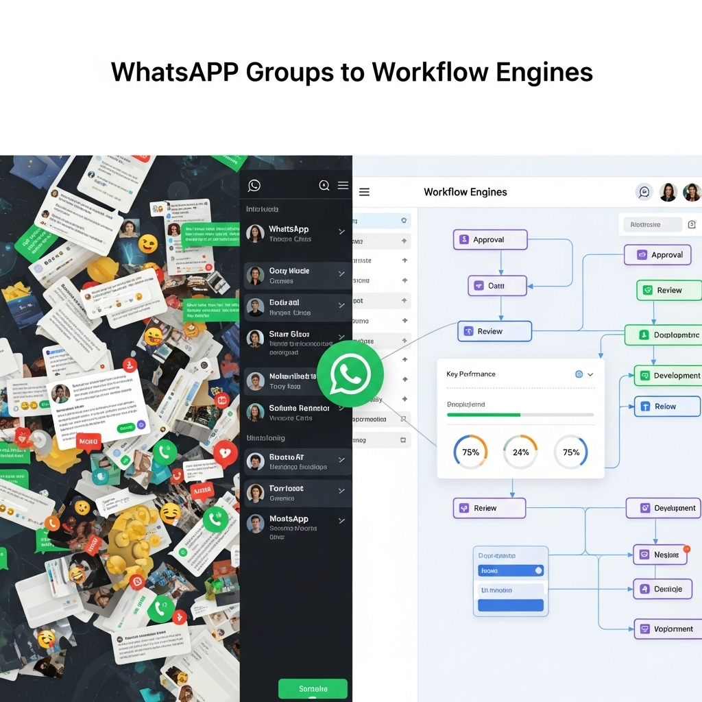  From WhatsApp Groups to Workflow Engines
