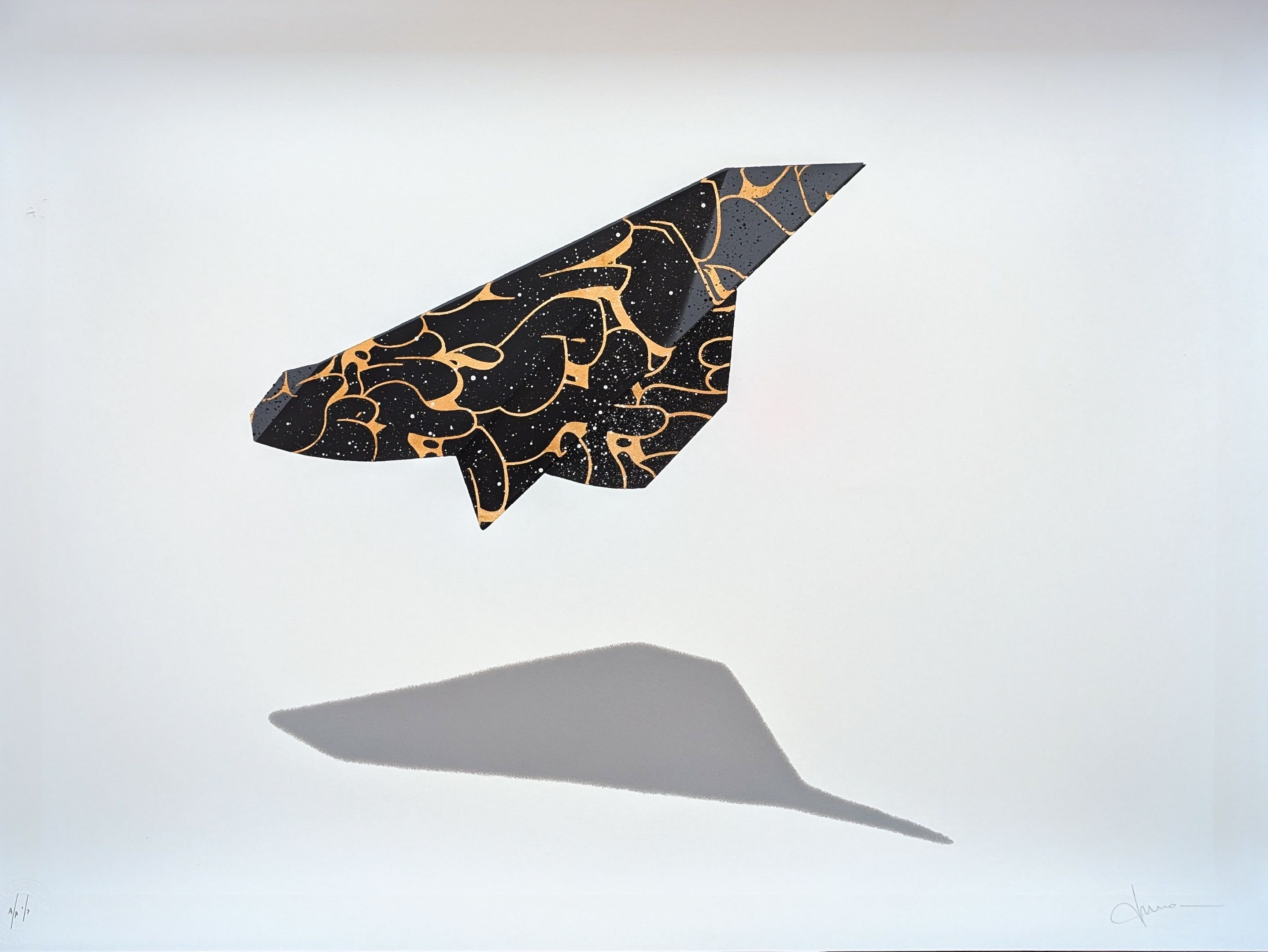 Paper Plane V - AP - Gold Leaf - Hand Finished