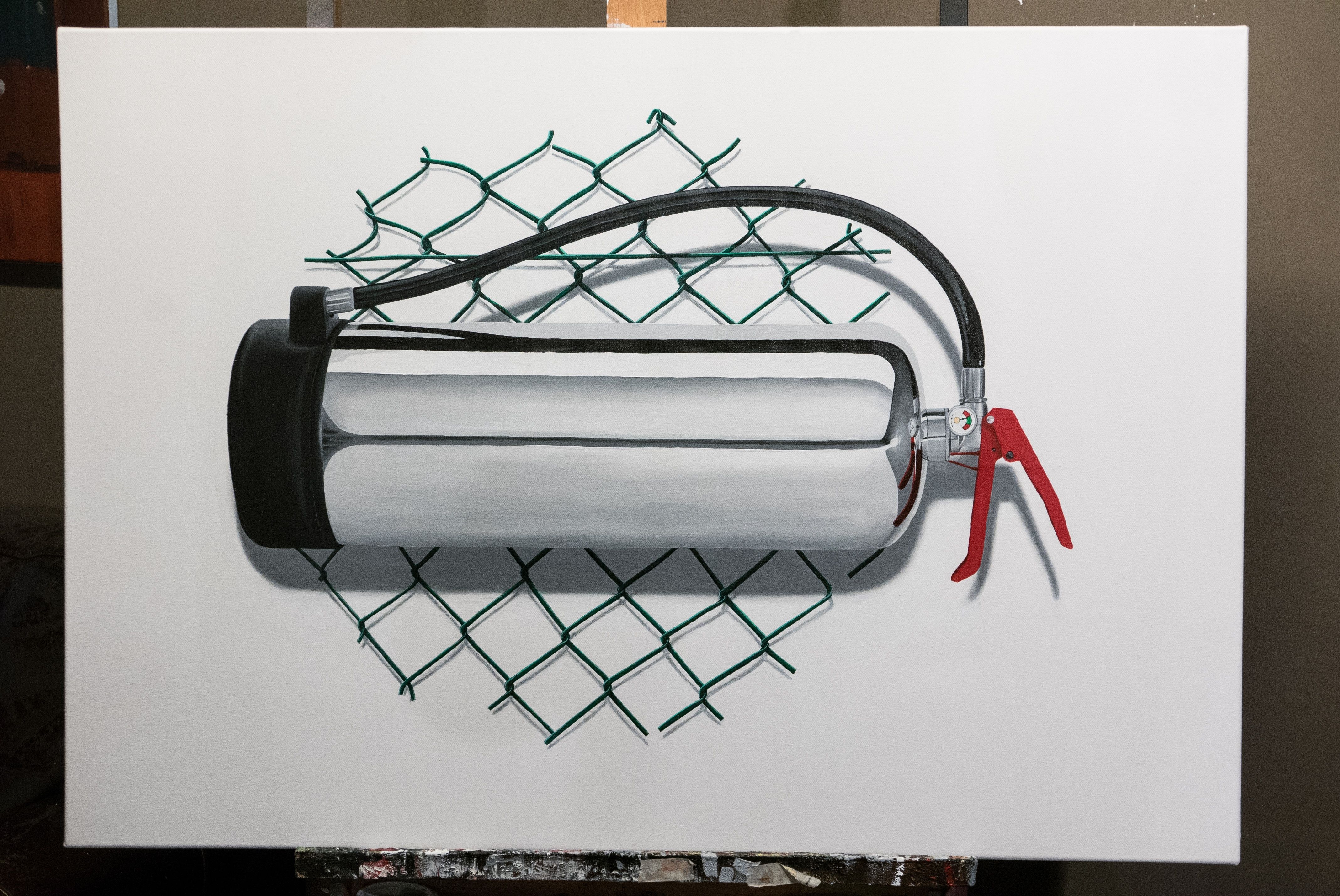 Fire Extinguisher x Fence