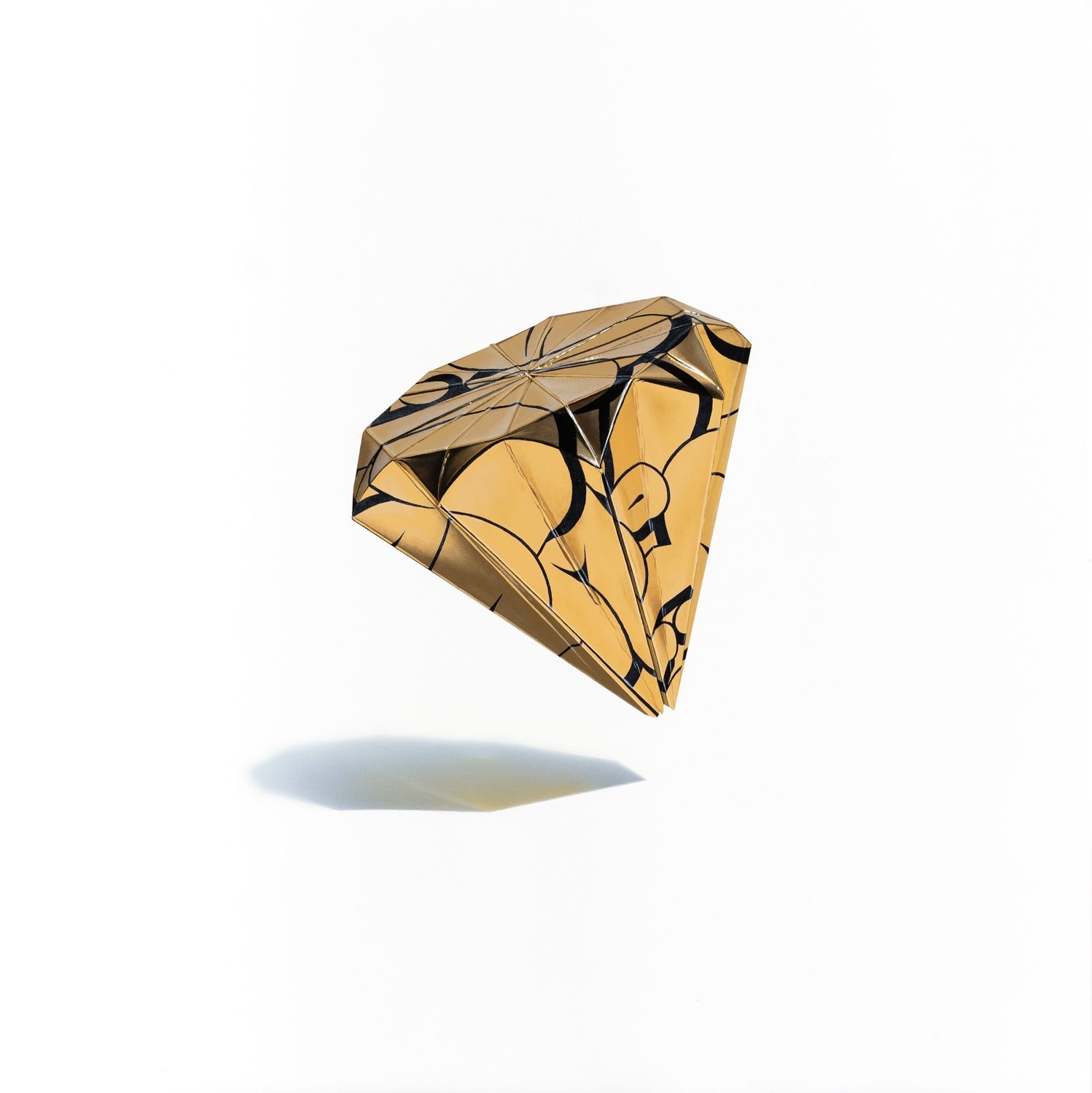 Golden Paper Diamond