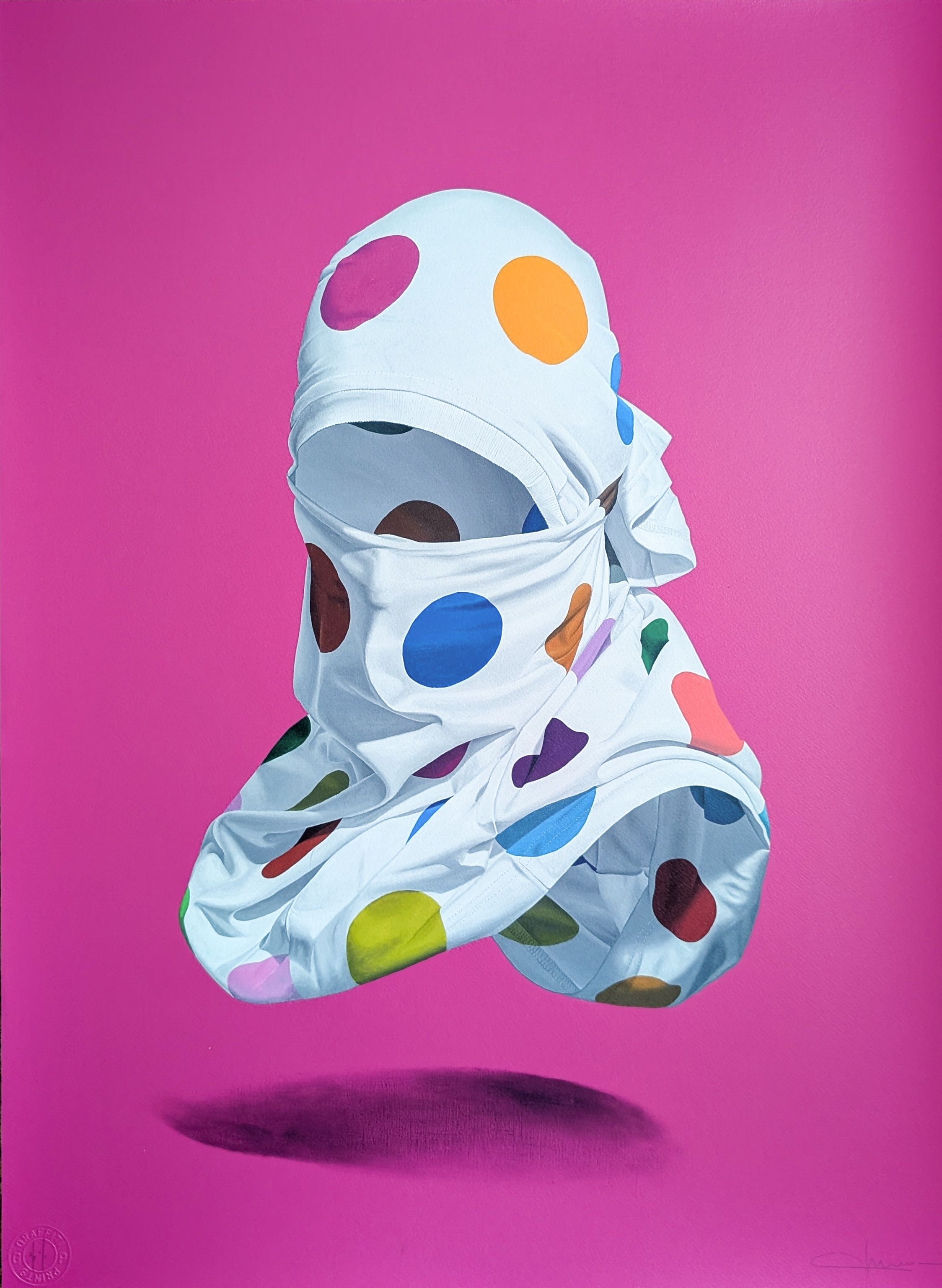 Shirt Mask V - AP - Magenta BG - no border