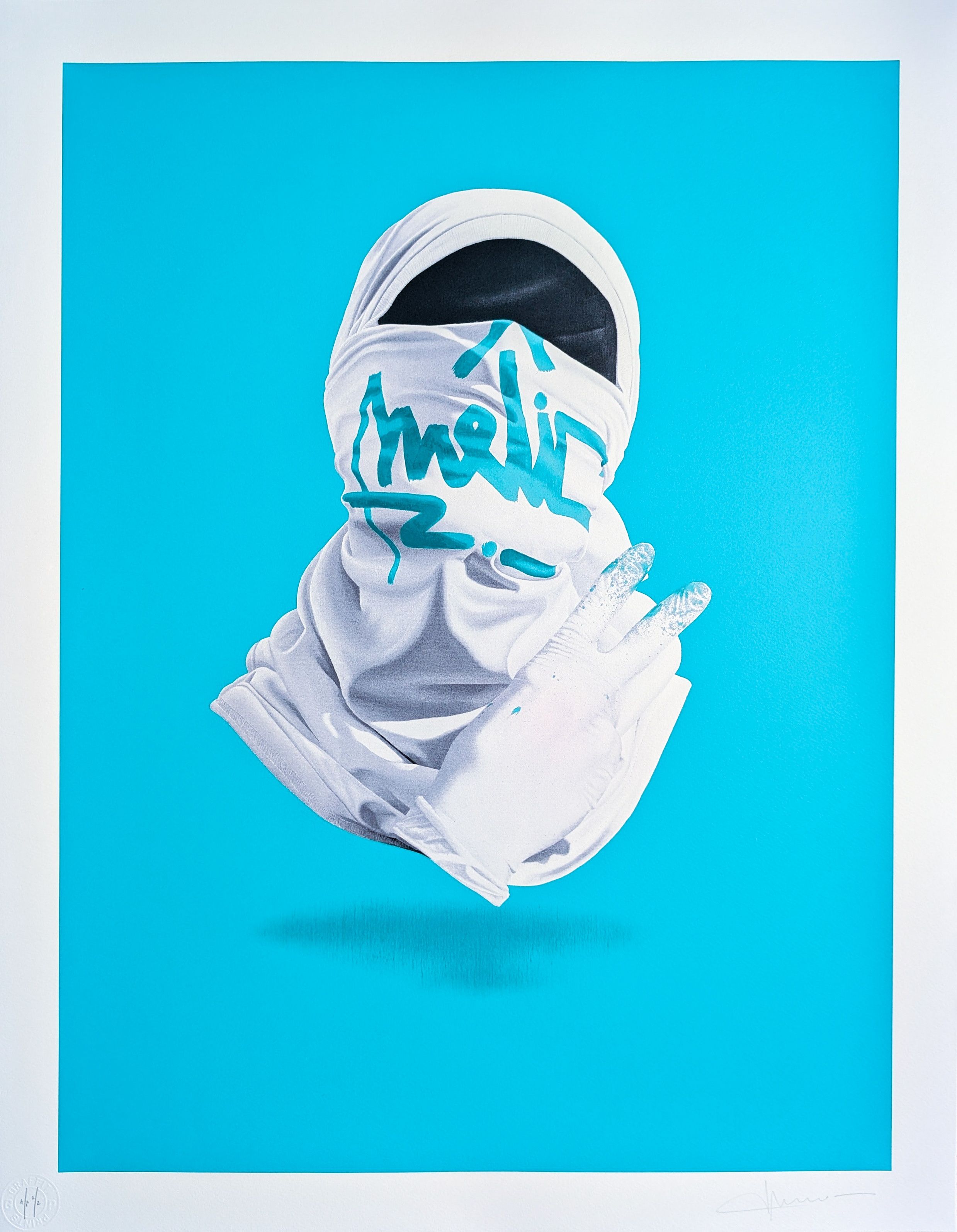 Shirt Mask VII - Turquoise BG