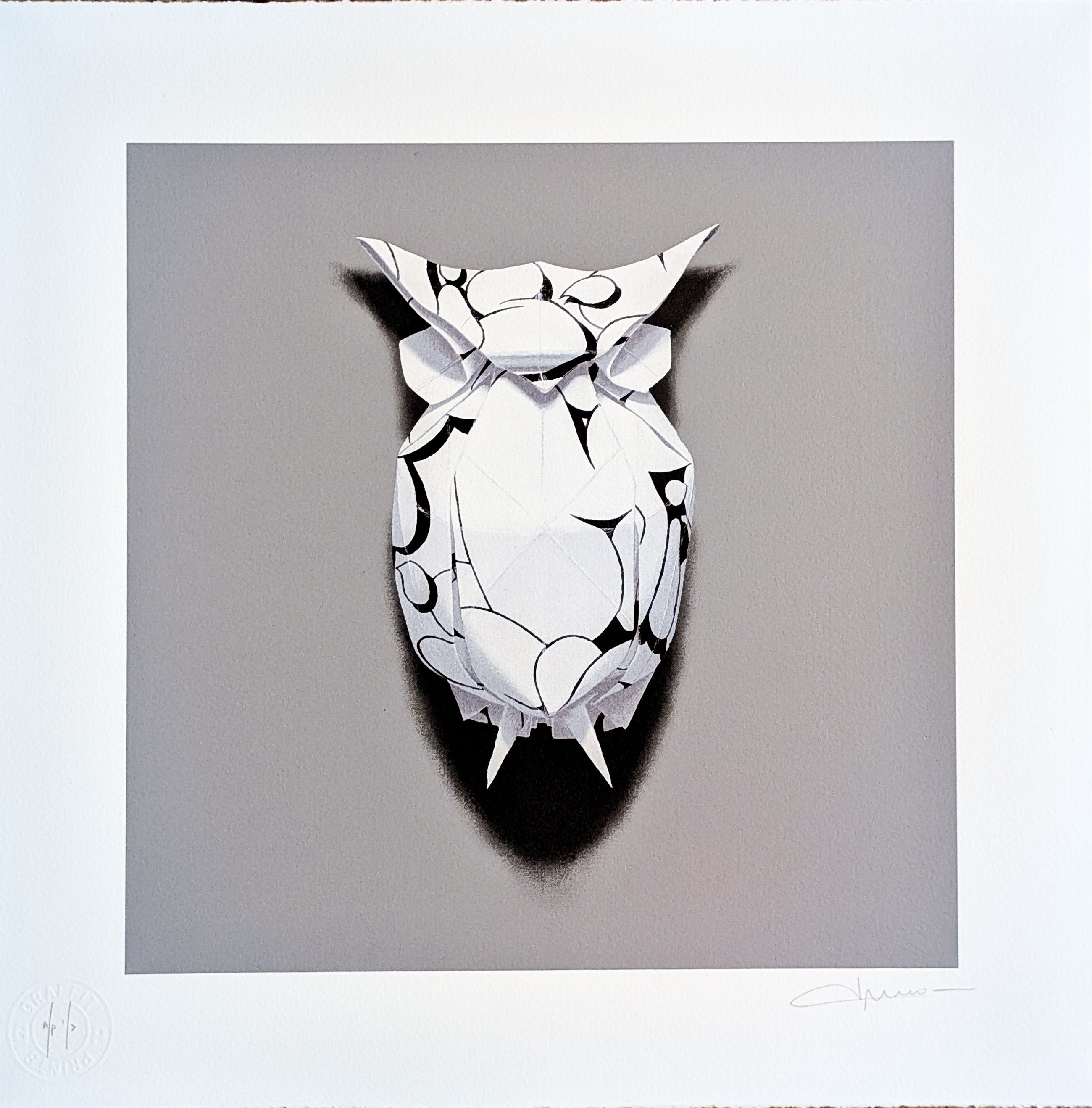 Paper Owl I - Grey BG