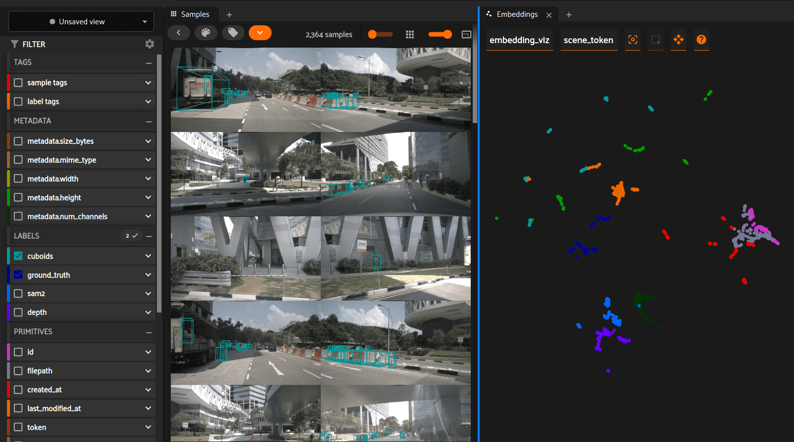 Object recognition example used with embeddings.